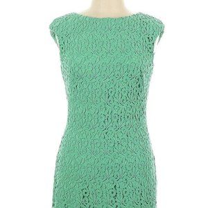 Lauren Ralph Lauren Elegant Textured Crochet Sheath Knee-length Dress Size 4